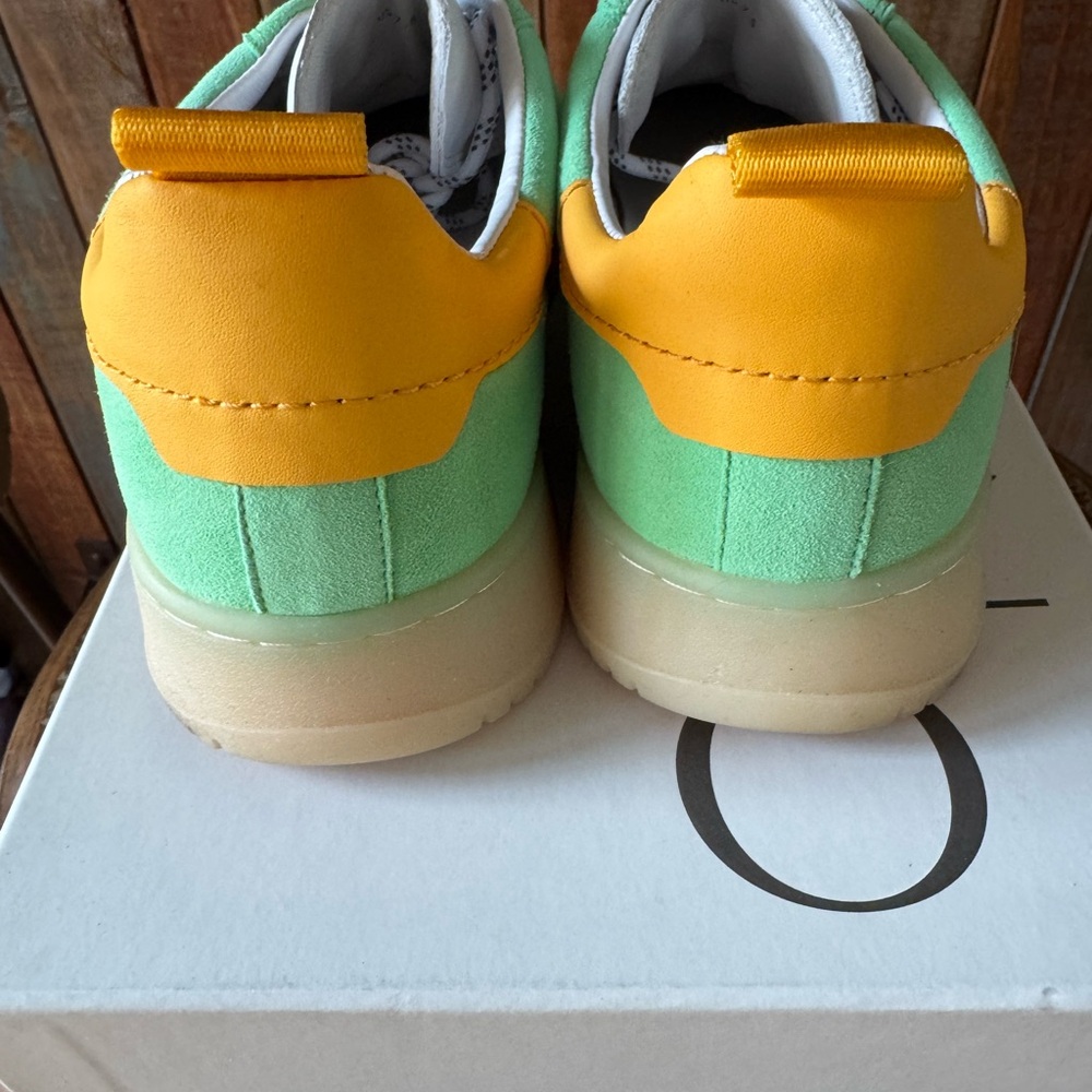 Women's Oncept Green and Yellow Athletic Shoes - Size 7.5 with box and tote. - Picture 7 of 9